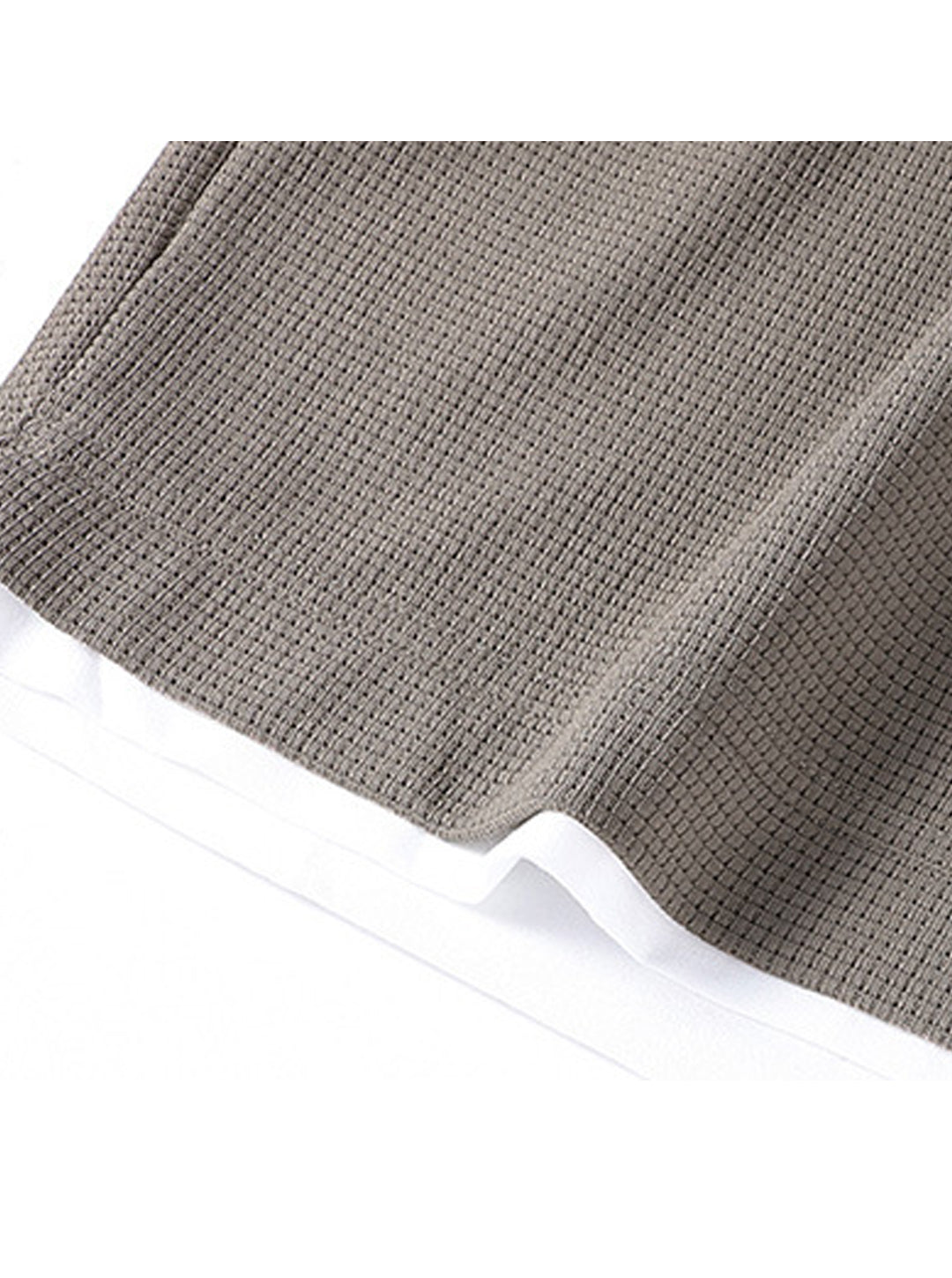 Rountree Solid Color Waffle Fabric Summer Suit