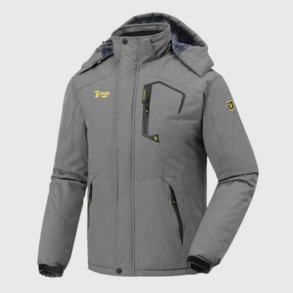 Men's Hooded Ski Suit, 360° Waterproof with Warm Fleece Lining, Winter Outdoor Wear for Skiing & Hiking