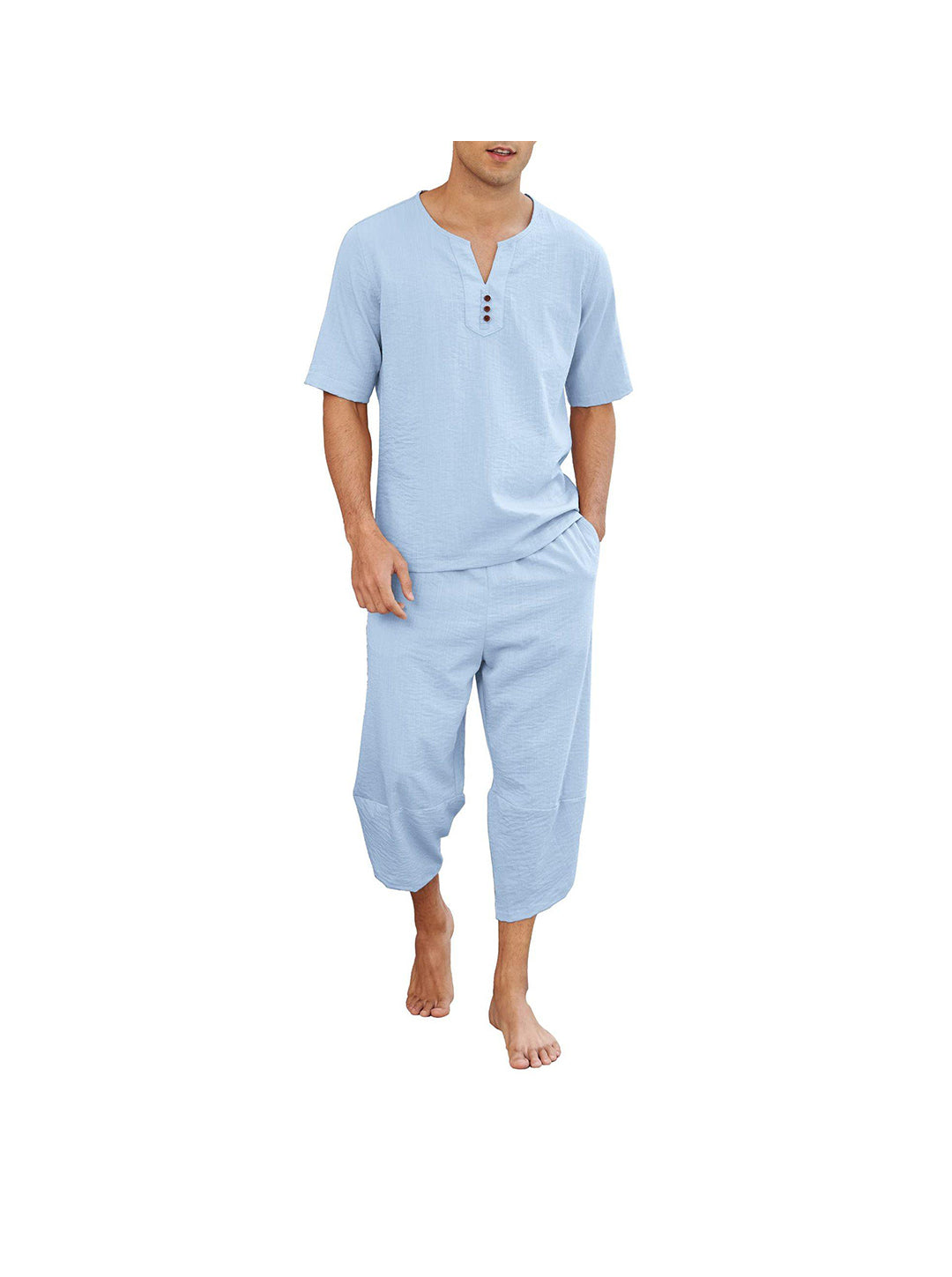 Gary Casual Suit Cropped Pants Shirt Suit