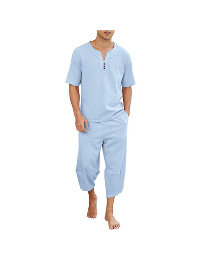 Gary Casual Suit Cropped Pants Shirt Suit