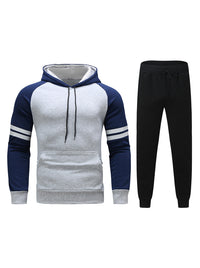Light gray and navy blue sleeves