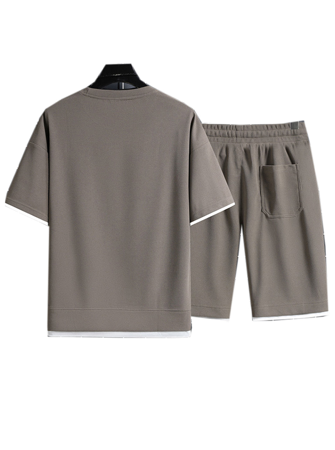 Rountree Solid Color Waffle Fabric Summer Suit