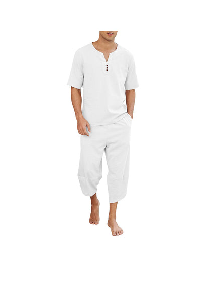 Gary Casual Suit Cropped Pants Shirt Suit