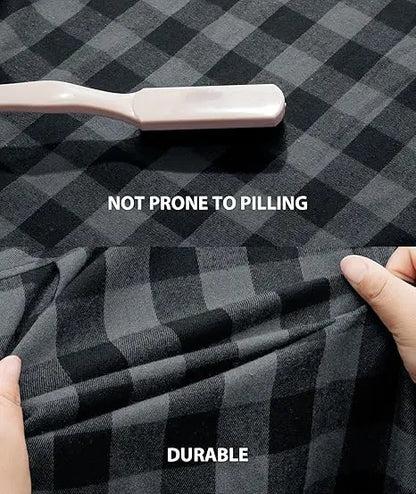 Men’s Plus-Size Flannel Hooded Shirt, Button Front, Drawstring Hood, Pockets, Ultra-Soft Fabric