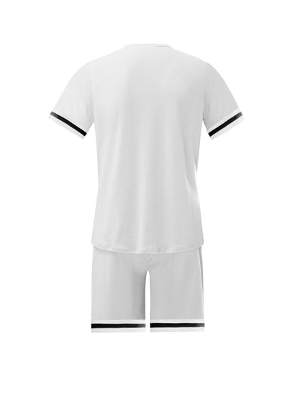 Scott Trend Solid Color Short-sleeved Shorts Two-piece Set
