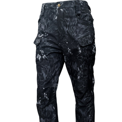 Men’s Fleece-Lined Tactical Work Pants, Windproof Warm, Multi-Pocket for Fall & Winter
