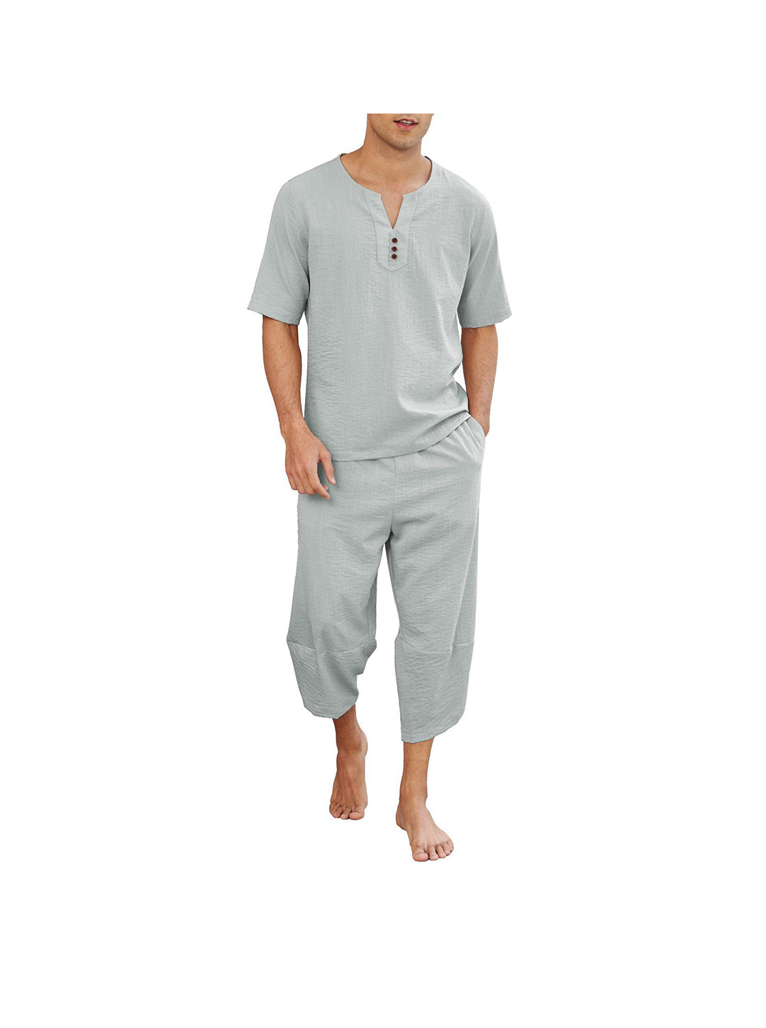 Gary Casual Suit Cropped Pants Shirt Suit